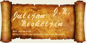 Julijan Miškeljin vizit kartica